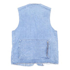 IMPEREX Mens Blue Cotton Workwear Jacket L Denim Multi Pocket Button Closure