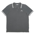 KAPPA Mens Grey Short Sleeve Plain Polo Shirt L Cotton Casual Classic