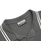 KAPPA Mens Grey Short Sleeve Plain Polo Shirt L Cotton Casual Classic