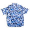 PANAMA JACK Mens Hawaiian Shirt Blue Floral L