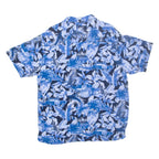 PANAMA JACK Mens Hawaiian Shirt Blue Floral L
