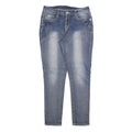 FADED GLORY Womens Slim Blue Denim Light W28 L30 Slim Fit Jeans Zip Closure