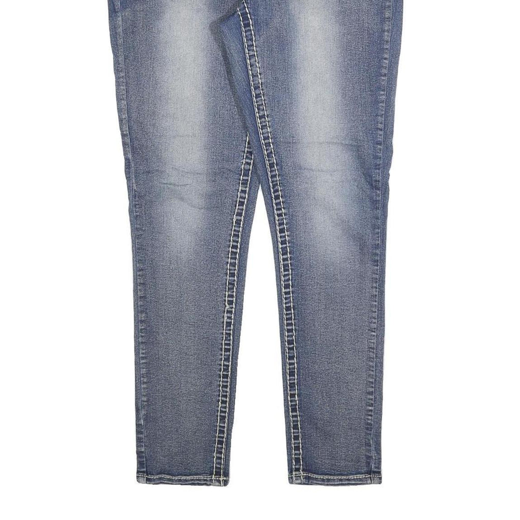 FADED GLORY Womens Slim Blue Denim Light W28 L30 Slim Fit Jeans Zip Closure