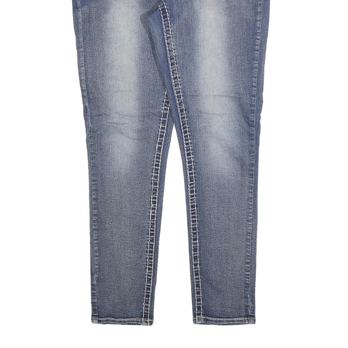 FADED GLORY Womens Slim Blue Denim Light W28 L30 Slim Fit Jeans Zip Closure