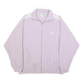 ADIDAS Womens Lilac Zip Jacket UK 18 Nylon Track Classic Casual Sportswear