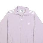 ADIDAS Womens Lilac Zip Jacket UK 18 Nylon Track Classic Casual Sportswear