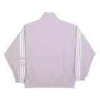 ADIDAS Womens Lilac Zip Jacket UK 18 Nylon Track Classic Casual Sportswear