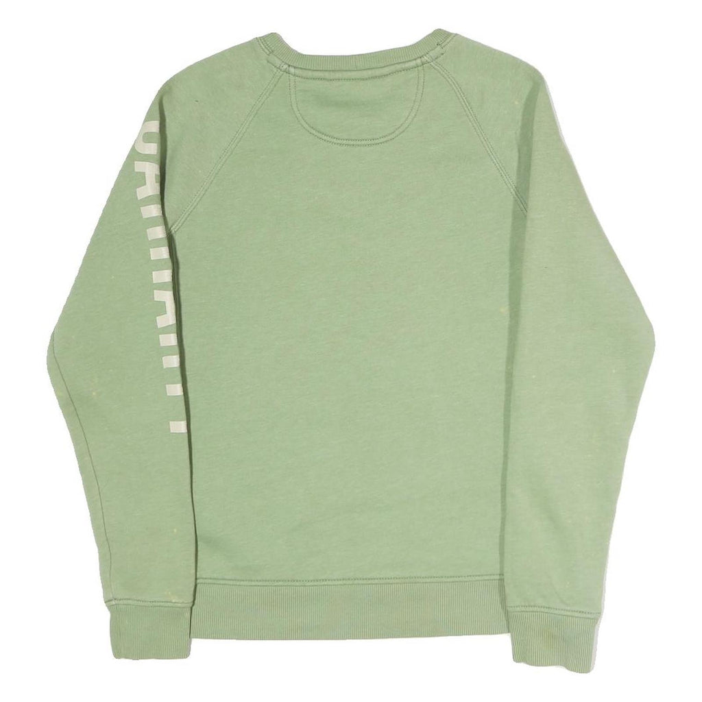 CARHARTT Womens Green Cotton Crew Neck S Print Logo Sleeve Sweatshirt