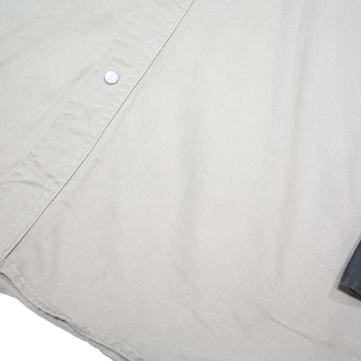 CARHARTT Mens Beige & Grey Cotton Blend Shirt XL Workwear Casual Button-Up