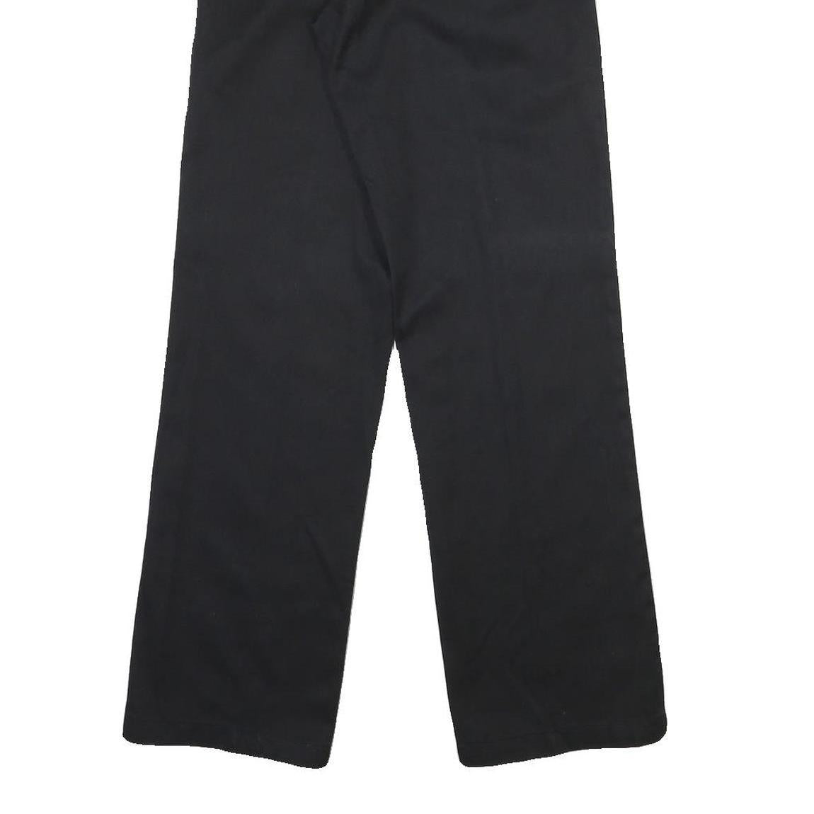 DICKIES Mens Cotton Blend Black Regular Fit Straight Leg Trousers W28 L31