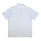 UNDER ARMOUR Mens White XL Polo Shirt Polyester Blend Short Sleeve Sports Casual