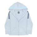 UNDER ARMOUR Boys Light Blue & Grey Zip Up Hoodie Jacket 6Y Polyester Blend