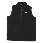 CAT Mens Black Zip Fleece Jacket M Polyester Blend Casual Workwear Vest