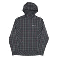JACK WOLFSKIN Womens Black & Grey Checked Outdoor Jacket UK 10 Polyester Blend