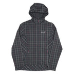 JACK WOLFSKIN Womens Black & Grey Checked Outdoor Jacket UK 10 Polyester Blend
