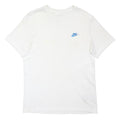 NIKE Mens White T-Shirt M Short Sleeve Crew Neck Cotton Blend Casual Logo Print