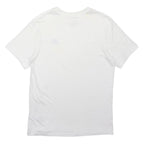 NIKE Mens White T-Shirt M Short Sleeve Crew Neck Cotton Blend Casual Logo Print