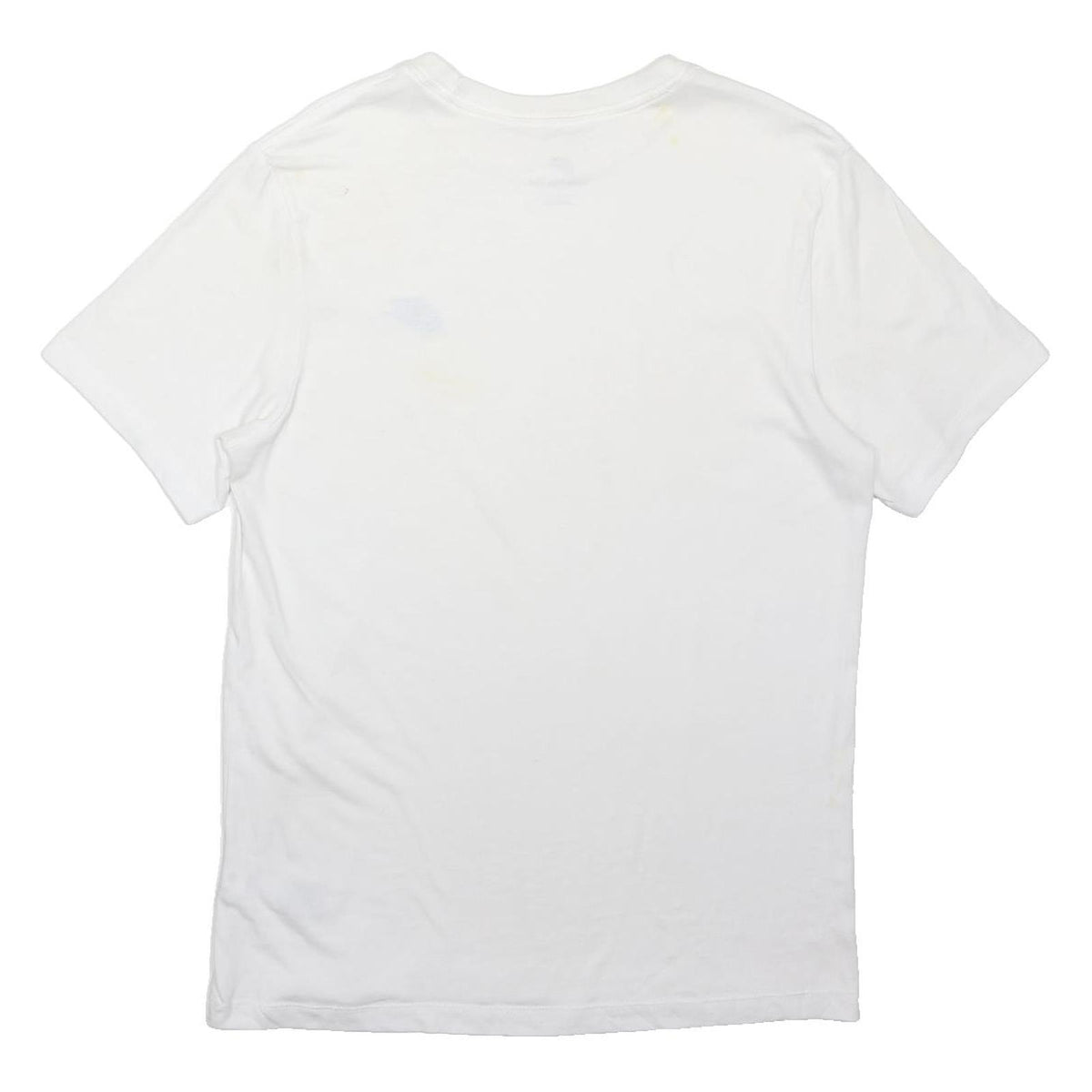 NIKE Mens White T-Shirt M Short Sleeve Crew Neck Cotton Blend Casual Logo Print