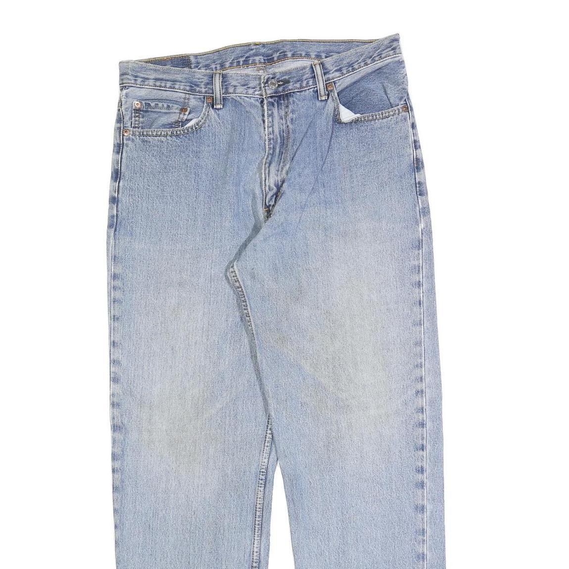 LEVI'S 550 Straight Mens Jeans Light Blue Relaxed Straight Denim W36 L34 Cotton