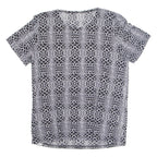 Snake Womens Printed Top Grey Animal Print M