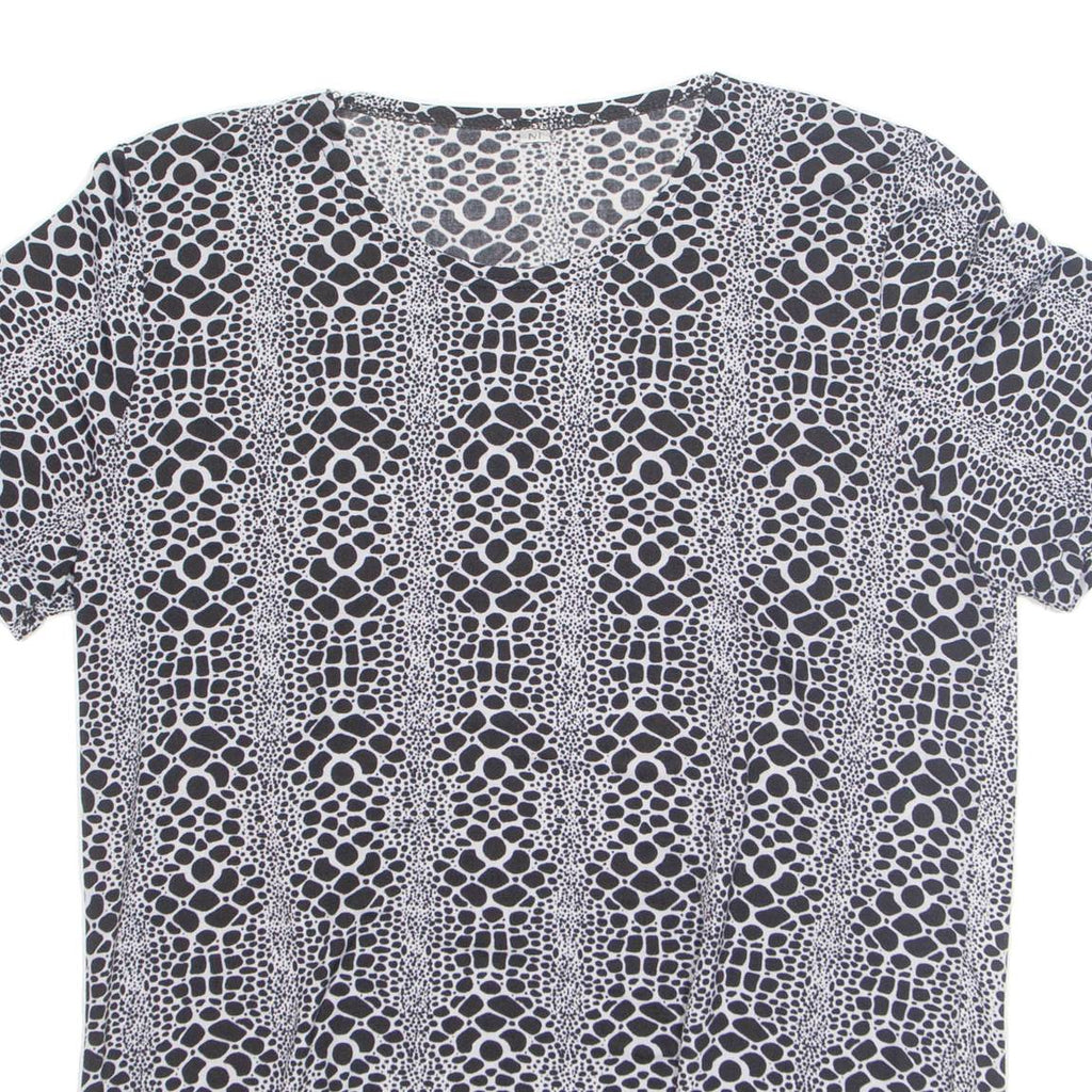 Snake Womens Printed Top Grey Animal Print M