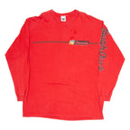 DISNEY Donald Mens T-Shirt Red Long Sleeve L