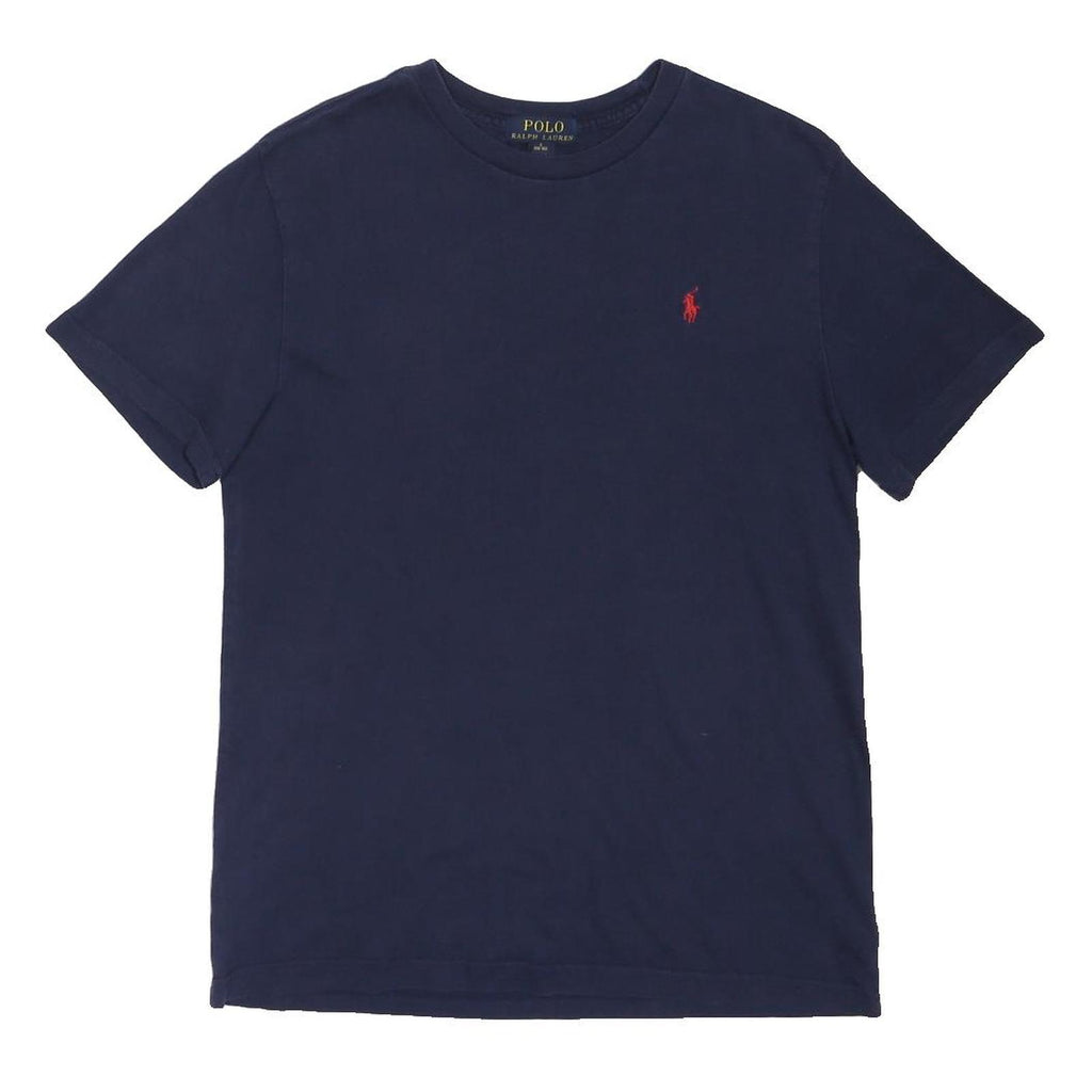 POLO RALPH LAUREN Boys Navy Blue Classic Fit L Short Sleeve Crew Neck T-Shirt