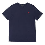 POLO RALPH LAUREN Boys Navy Blue Classic Fit L Short Sleeve Crew Neck T-Shirt