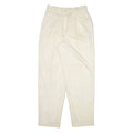 REQUIREMENTS Womens Trousers Cream Relaxed Tapered Wool W26 L30