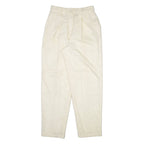 REQUIREMENTS Womens Trousers Cream Relaxed Tapered Wool W26 L30