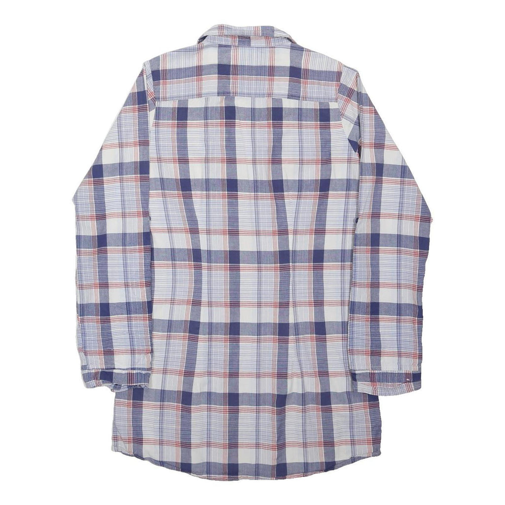 SOULCAL Womens Blue & Red Check Printed Shirt Long Sleeve Button Neck UK 16