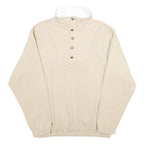 Mens Beige Cotton Blend Sweatshirt Pullover M High Neck Montreal Canada