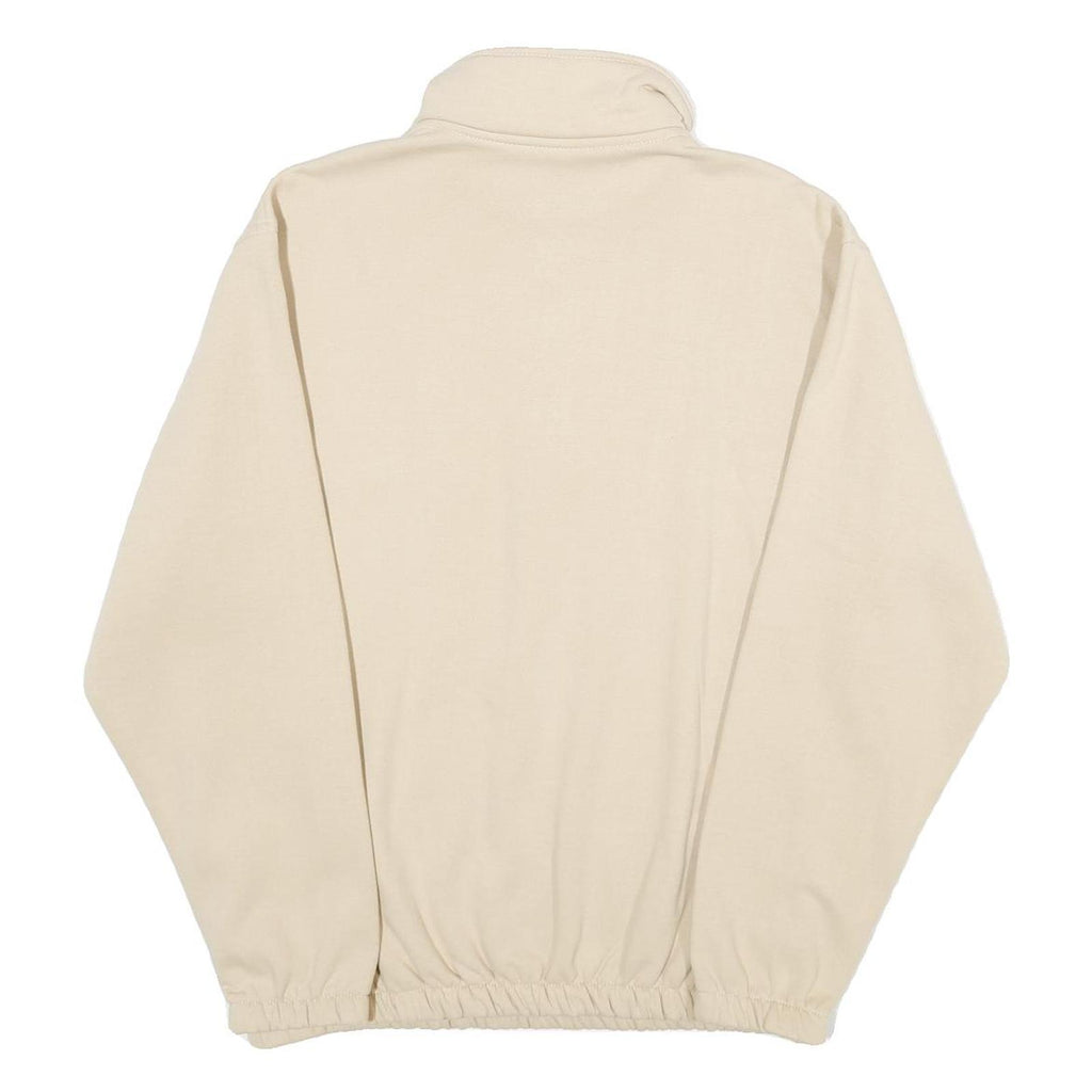 Mens Beige Cotton Blend Sweatshirt Pullover M High Neck Montreal Canada