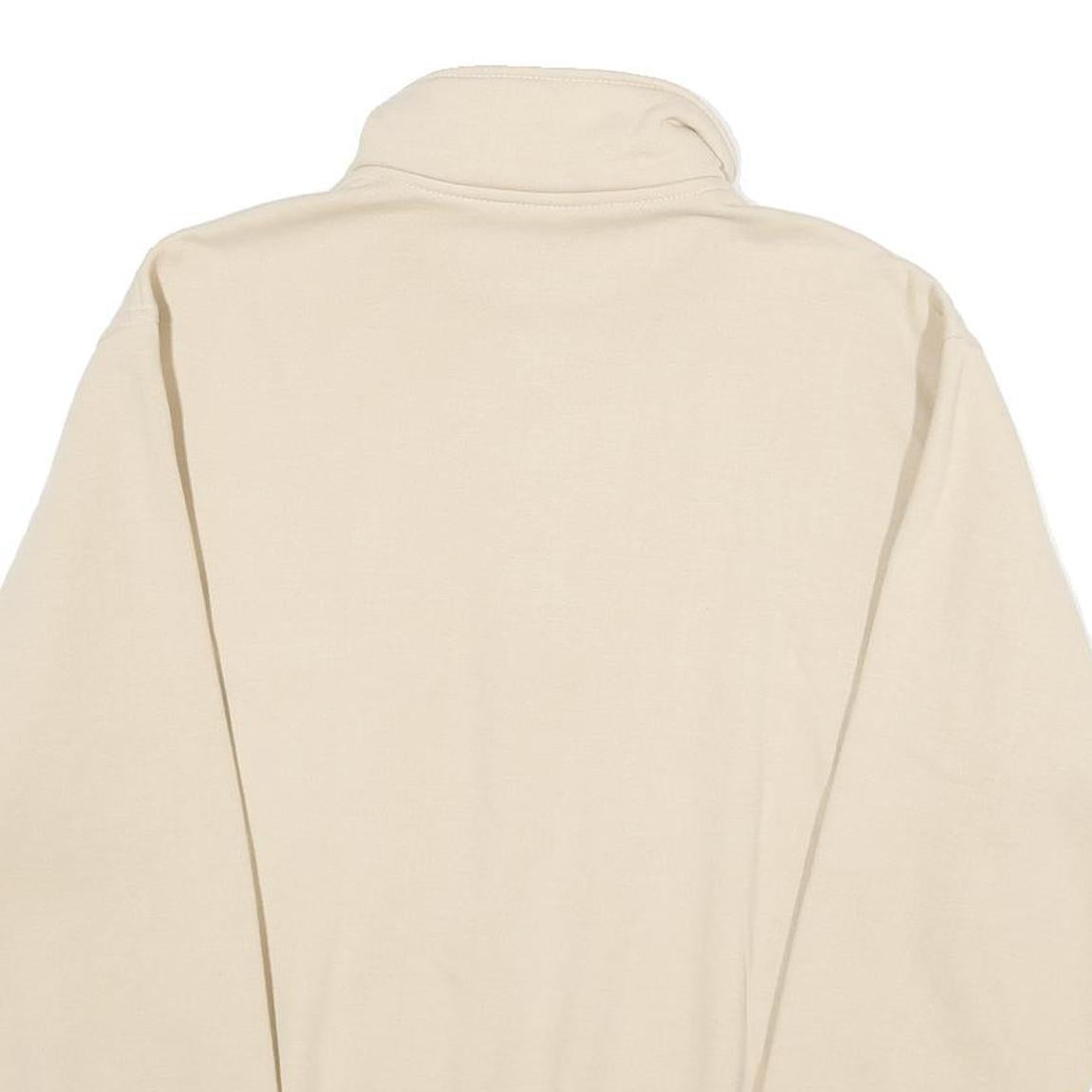 Mens Beige Cotton Blend Sweatshirt Pullover M High Neck Montreal Canada