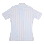 RESISTO Mens Shirt Blue 80s Striped S