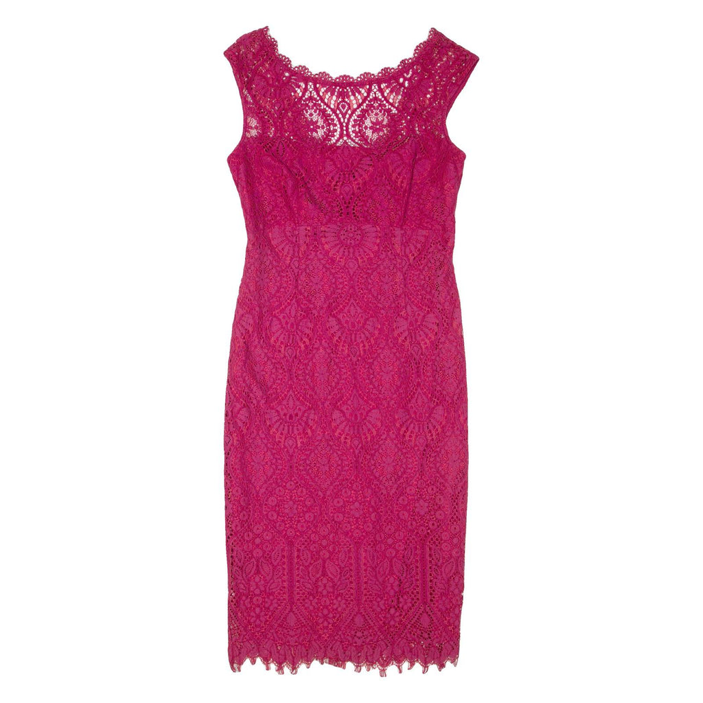 MONSOON Womens Pencil Dress Pink Viscose Sleeveless Knee Length UK 8