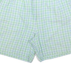 TOMMY HILFIGER Womens Pastel Green Blue Check Casual Shorts M W30 Summer Style