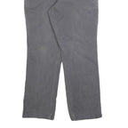 CARHARTT Mens Relaxed Grey Cotton Blend Trousers W33 L30 Workwear Casual Zip