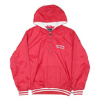 HOLLOWAY Mens Red Doe Creek Athletics Windbreaker M Polyester Blend Zip Jacket