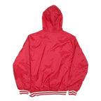 HOLLOWAY Mens Red Doe Creek Athletics Windbreaker M Polyester Blend Zip Jacket