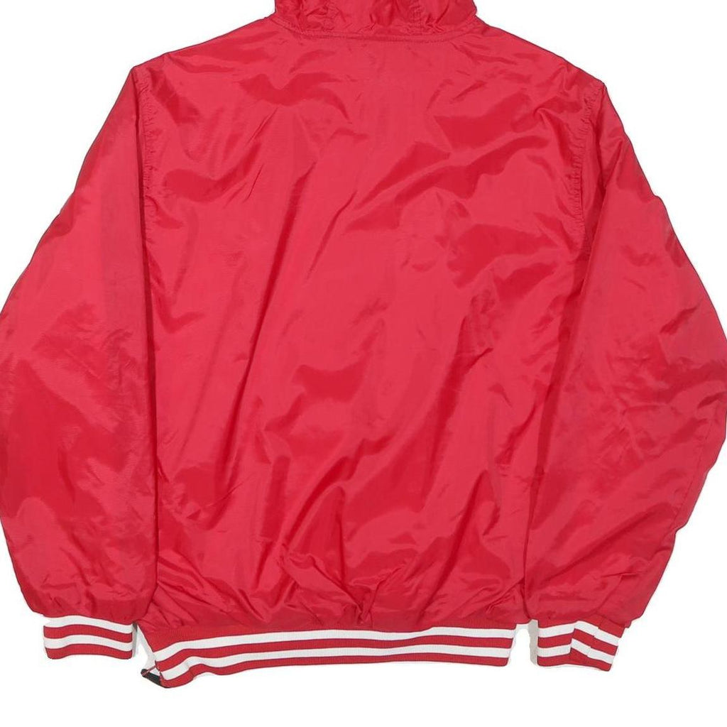 HOLLOWAY Mens Red Doe Creek Athletics Windbreaker M Polyester Blend Zip Jacket
