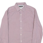 BANANA REPUBLIC Mens Shirt Maroon Gingham Long Sleeve M