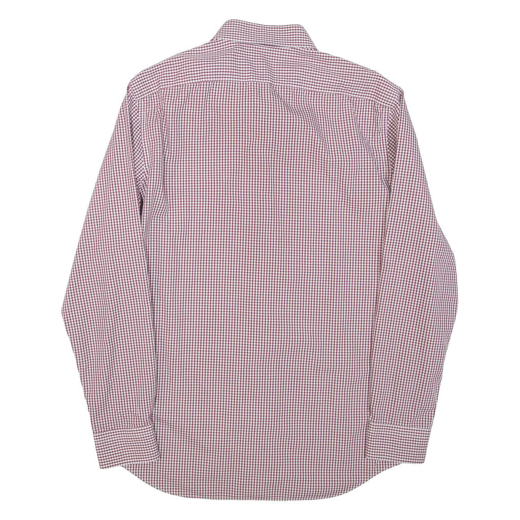 BANANA REPUBLIC Mens Shirt Maroon Gingham Long Sleeve M