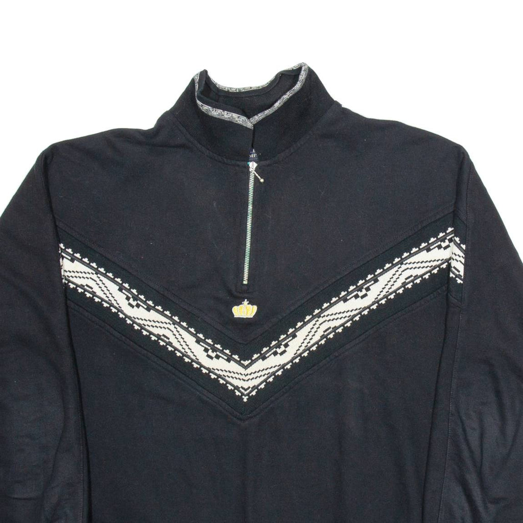 E.B COMPANY Mens Sweatshirt Black 1/4 Zip M