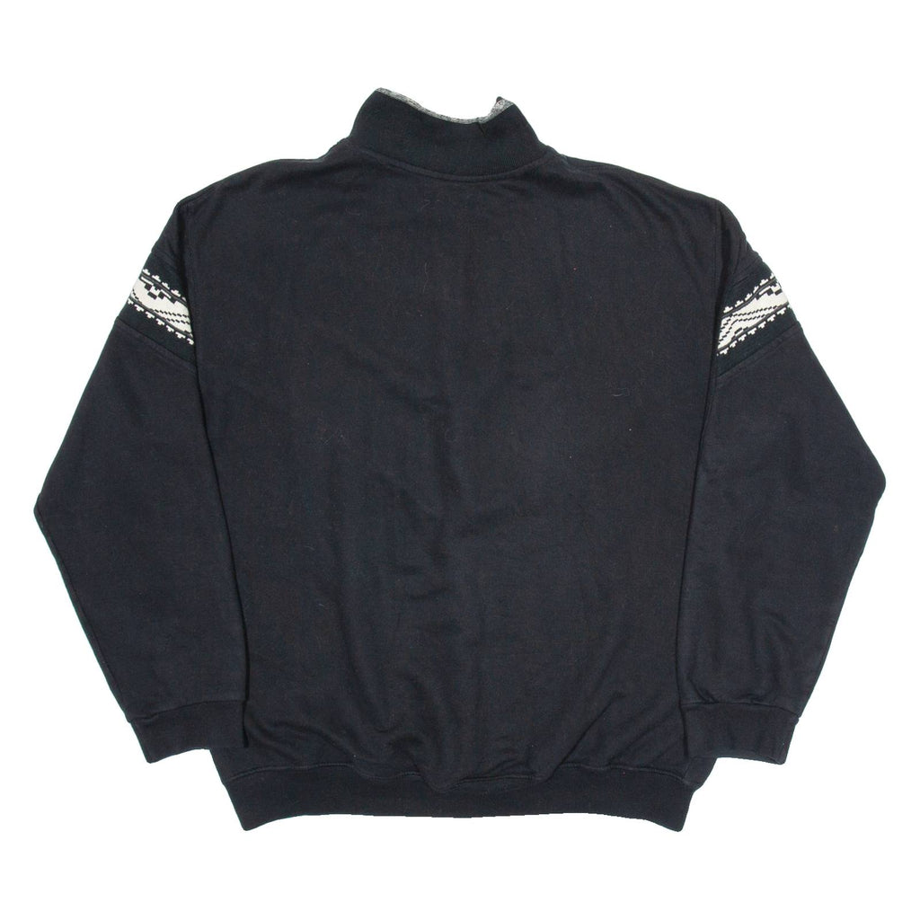 E.B COMPANY Mens Sweatshirt Black 1/4 Zip M
