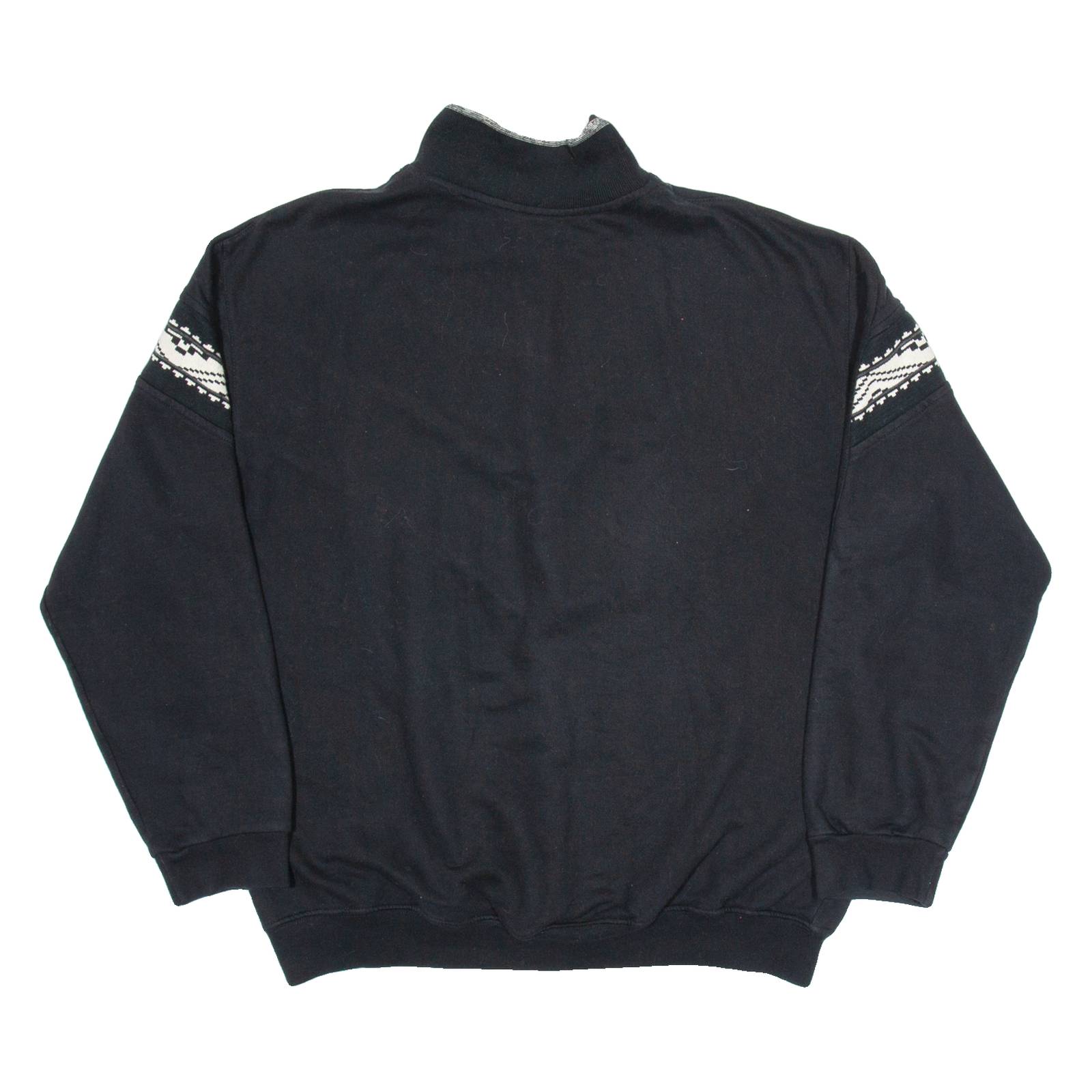 E.B COMPANY Mens Sweatshirt Black 1/4 Zip M