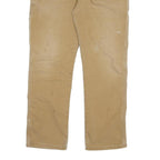 DICKIES Mens Cotton Blend Beige Regular Straight Trousers W38 L30 Workwear