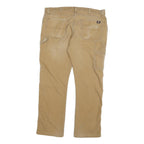 DICKIES Mens Cotton Blend Beige Regular Straight Trousers W38 L30 Workwear