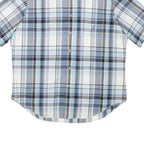 NAUTICA Mens Blue & Grey Check Shirt XL Short Sleeve Cotton Blend Casual