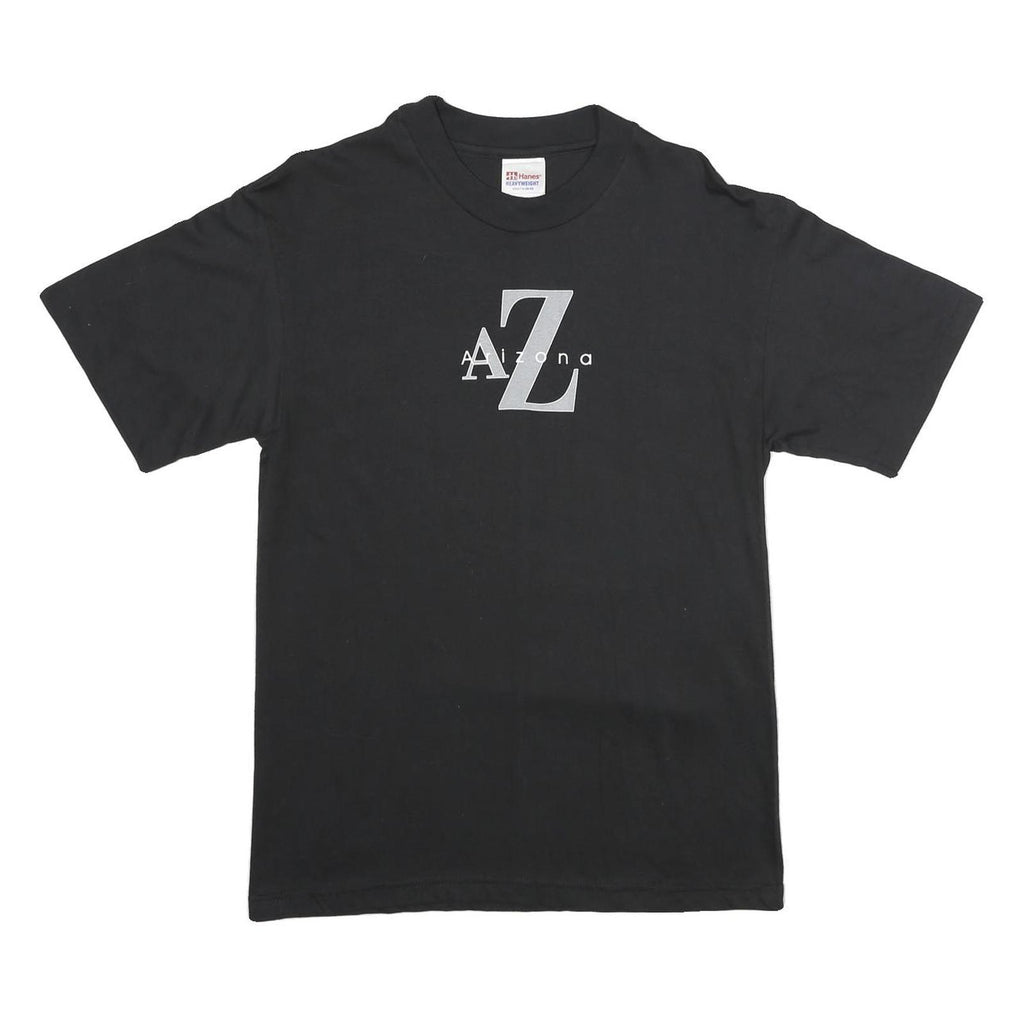 HANES Mens Black Arizona Graphic T-Shirt M Short Sleeve Crew Neck Cotton